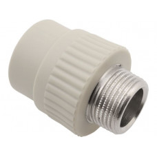 Ниппель ПП комб. нар. 20x1/2" сер. FV Plast (Под заказ кратно коробкам)