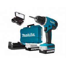 Аккум. дрель-шуруповерт MAKITA DF 347 DWE X8 в чем. (14.4 В, 2 акк., 1.5 А/ч Li-Ion, 2 скор., 23 Нм, шурупы до 6 мм, G-series)