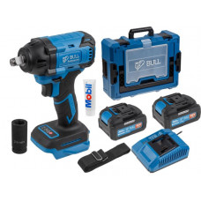 Аккум. ударный гайковерт BULL SC 1804 Xcase, XLTpro, БЕСЩЕТ., 18 В, 400 Н*м, 1/2", 2х4 А*ч, з/у 4 А (вес 2.0 кг)