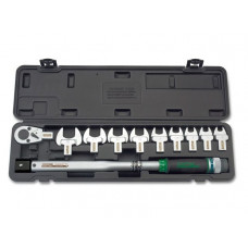 Ключ динамометрич. 40-210 Н/м 1/2" + рожковые насадки 13-30мм TOPTUL