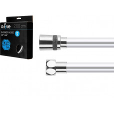 Шланг душевой, PVC, 1/2" г-г 200 см, серебро, a-five (Гайка латунь (anti-twist), 10 бар)