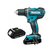 Аккум. дрель-шуруповерт MAKITA LXT DDF 482 SYE в чем. (18.0 В, 2 акк., 1.5 А/ч Li-Ion, 2 скор., 62 Нм, шурупы до 10 мм)